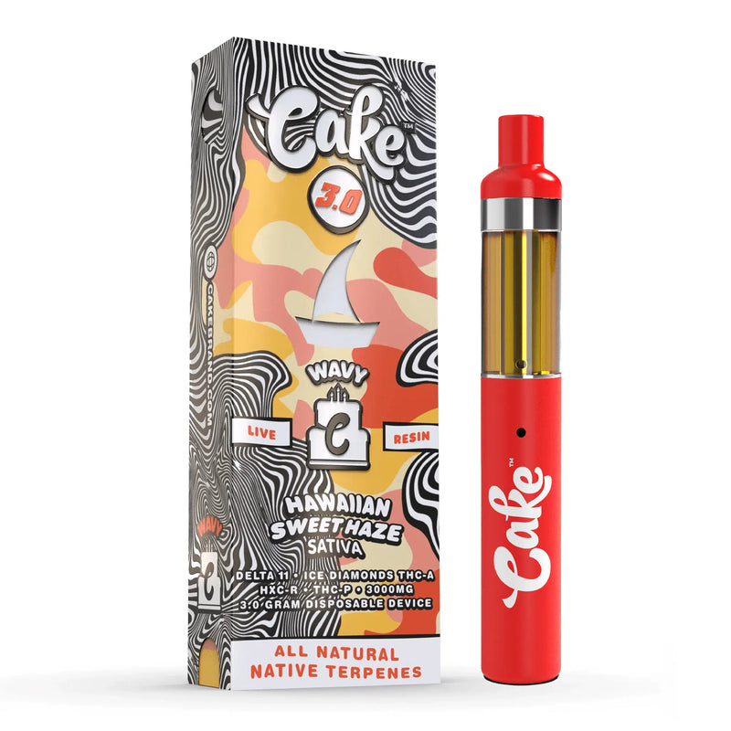 Cake Wavy Live Resin 3g D11+Ice Diamond THC-A+HXC-R+THC-P 1ct Disposable Vape - Premium  from H&S WHOLESALE - Just $17! Shop now at H&S WHOLESALE