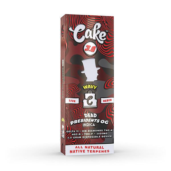 Cake Wavy Live Resin 3g D11+Ice Diamond THC-A+HXC-R+THC-P 1ct Disposable Vape - Premium  from H&S WHOLESALE - Just $17! Shop now at H&S WHOLESALE