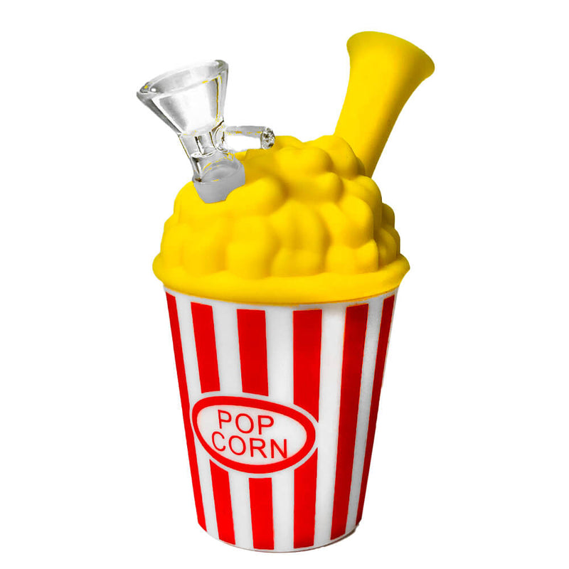 Popcorn Bucket 6’’ Silicone Water Pipe 1ct