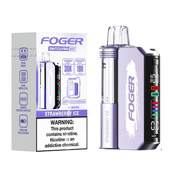 Foger Switch Pro Kit 30,000 Puffs Disposable & Power Bank 5ct Box - Premium  from H&S WHOLESALE - Just $48.50! Shop now at H&S WHOLESALE