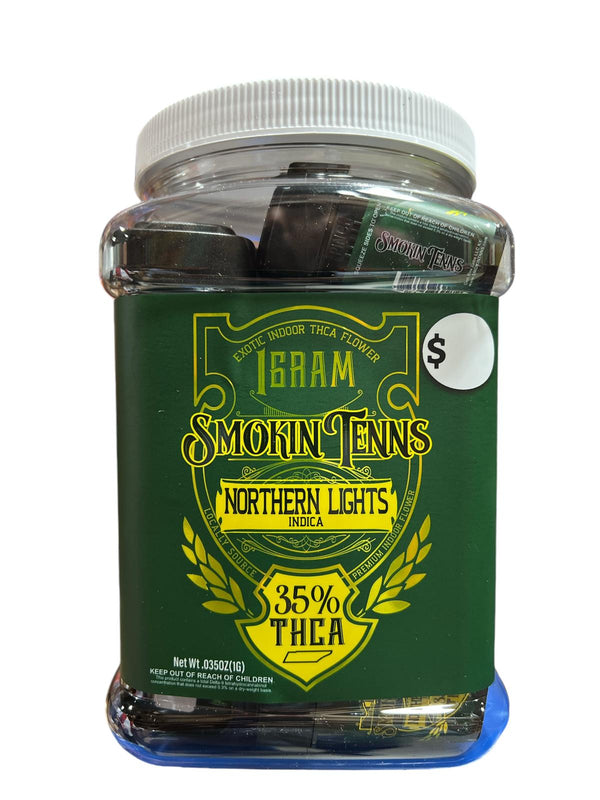 Smokin Tenns 1g Flowers THC-A 15ct Jar - Premium  from H&S WHOLESALE - Just $92.50! Shop now at H&S WHOLESALE