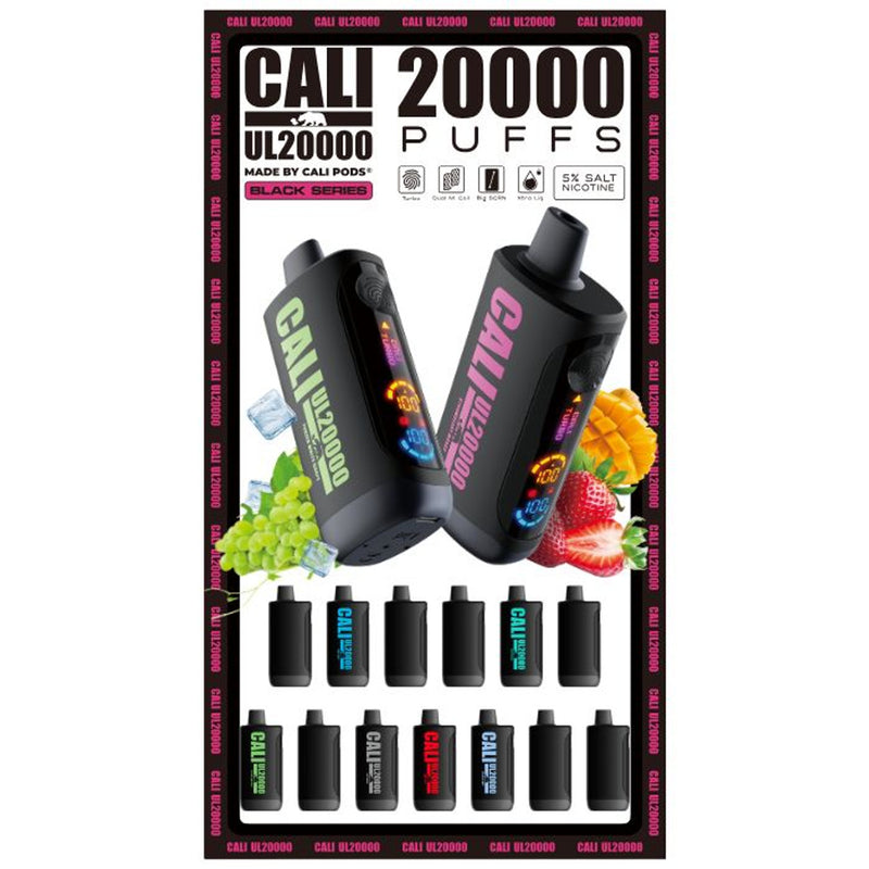 Cali UL20,000 Puffs Black Series 6ct Disposable Vape - Premium  from H&S WHOLESALE - Just $52.50! Shop now at H&S WHOLESALE