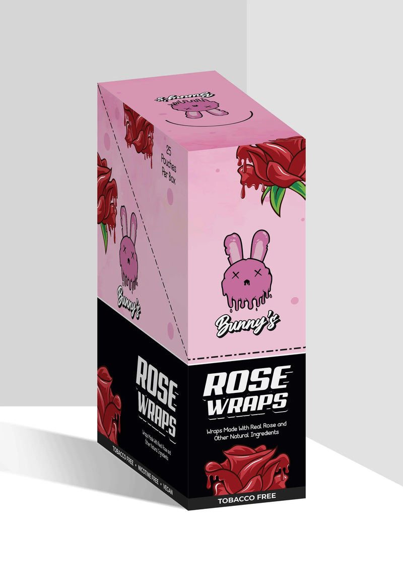 Bunny’s Rose Wraps Tobacco Free 25ct Box - Premium  from H&S WHOLESALE - Just $12.99! Shop now at H&S WHOLESALE