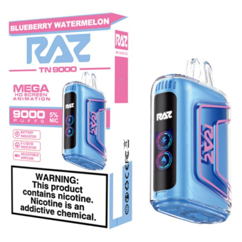 RAZ TN9000 Puffs Mega HD Screen 5ct Display 5% Nic Disposable Vape - Premium  from H&S WHOLESALE - Just $42.50! Shop now at H&S WHOLESALE