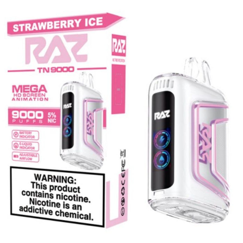 RAZ TN9000 Puffs Mega HD Screen 5ct Display 5% Nic Disposable Vape - Premium  from H&S WHOLESALE - Just $42.50! Shop now at H&S WHOLESALE