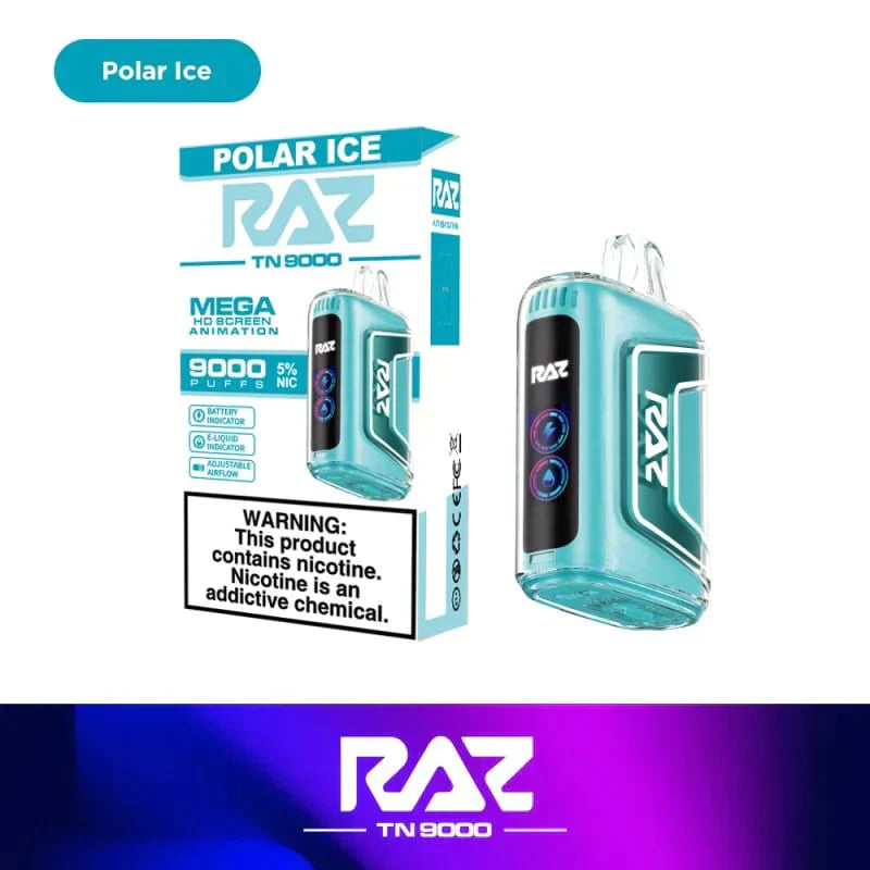 RAZ TN9000 Puffs Mega HD Screen 5ct Display 5% Nic Disposable Vape - Premium  from H&S WHOLESALE - Just $42.50! Shop now at H&S WHOLESALE