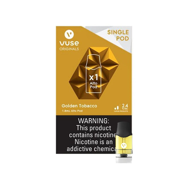 Vuse Alto Pods Golden Tobacco 5pk Display 1ct Box - Premium  from H&S WHOLESALE - Just $62.85! Shop now at H&S WHOLESALE