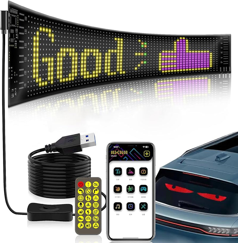 Flexible LED Matrix Panel Display Screen For Cars 1ct - Premium  from Y&M WHOLESALE - Just $50! Shop now at Y&M WHOLESALE