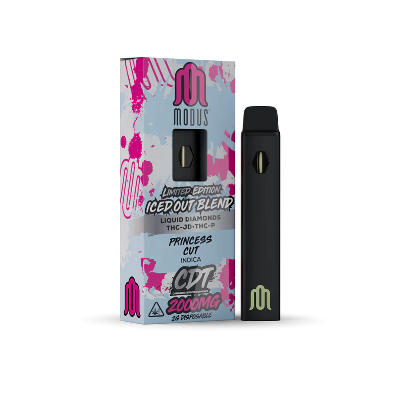 MODUS 2g ICED OUT BLEND Liquid Diamond THC-JD+Delta 8+ THC-P Limited Edition 1ct Disposable Vape - Premium  from H&S WHOLESALE - Just $12! Shop now at H&S WHOLESALE