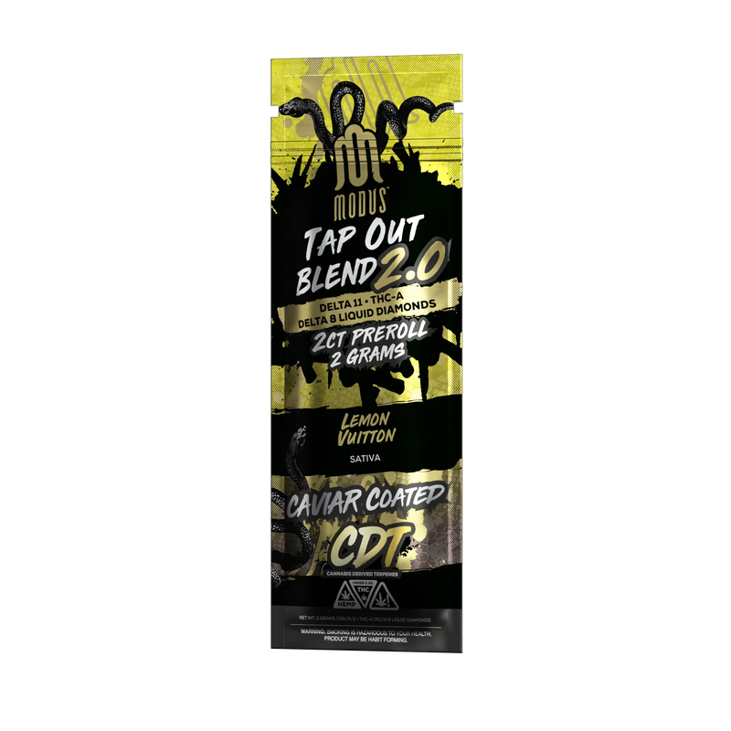 MODUS Tap Out Blend 2ct Preroll 2.0 Delta 11+THC-A+Delta 8+ Liquid Diamond 10ct Preroll Display - Premium  from H&S WHOLESALE - Just $90! Shop now at H&S WHOLESALE