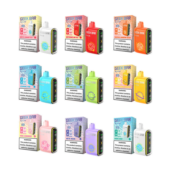 Geek Bar Pulse 15,000 Puffs 50mg Nic Disposable Vape 5ct Display - Premium  from H&S WHOLESALE - Just $47.50! Shop now at H&S WHOLESALE