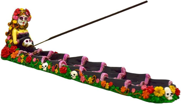 Day Of The Dead Incense Burner Holder 1ct #2790 - Premium  from H&S WHOLESALE - Just $10! Shop now at H&S WHOLESALE