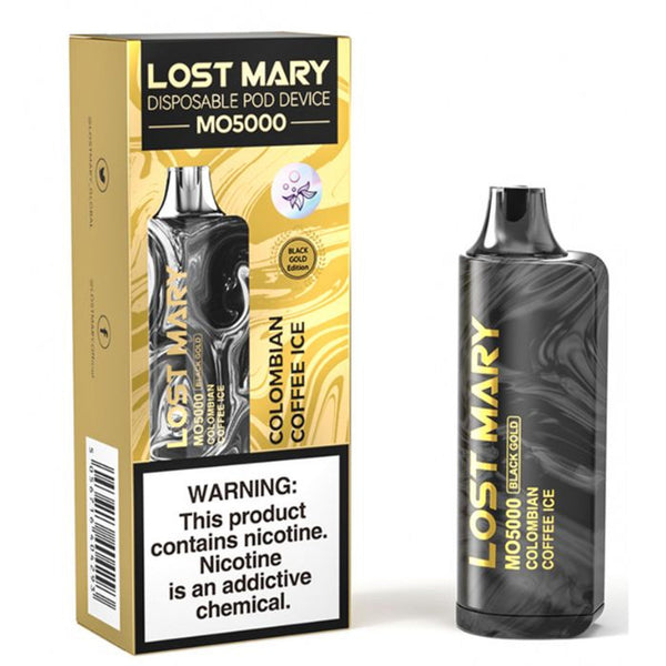 Lost Mary Black Gold MO5000 Puffs 5ct Display disposable Vape - Premium  from H&S WHOLESALE - Just $32.50! Shop now at H&S WHOLESALE