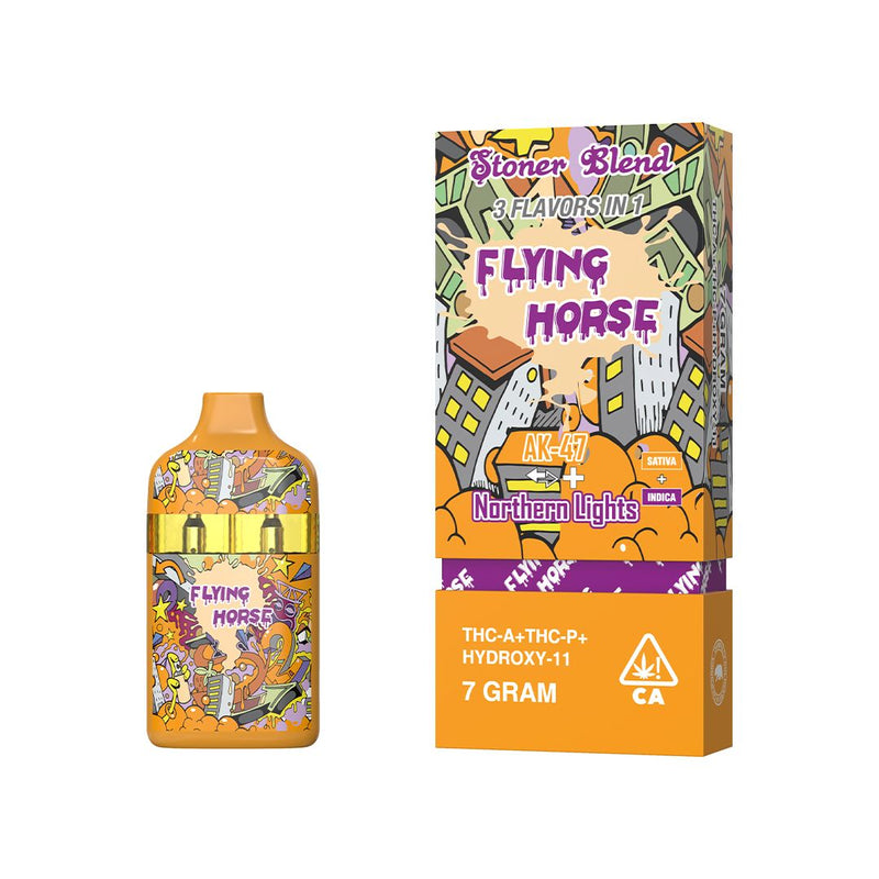 Flying Horse Stoner Blend 7g 3 Flavors in 1 THC-A+THC-P+HYDROXY-11 1ct Disposable Vape - Premium  from H&S WHOLESALE - Just $19! Shop now at H&S WHOLESALE