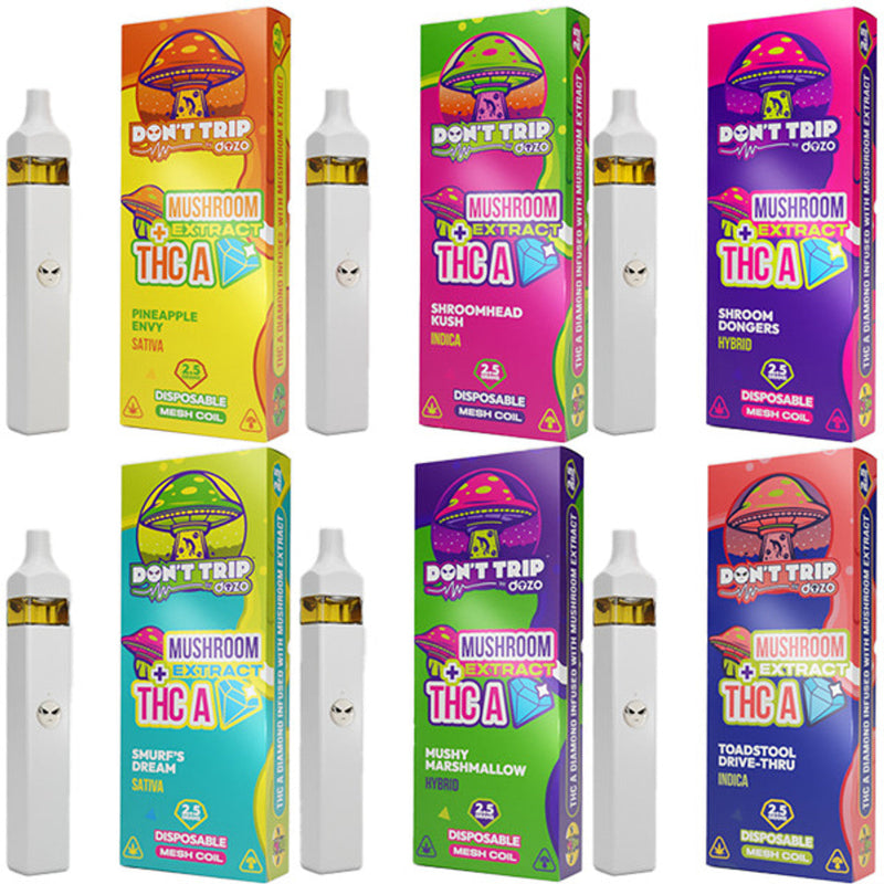 DOZO Don’t Trip 2.5g Mushroom Extract+THC-A Diamond Disposable Vape 1ct - Premium  from H&S WHOLESALE - Just $16! Shop now at H&S WHOLESALE