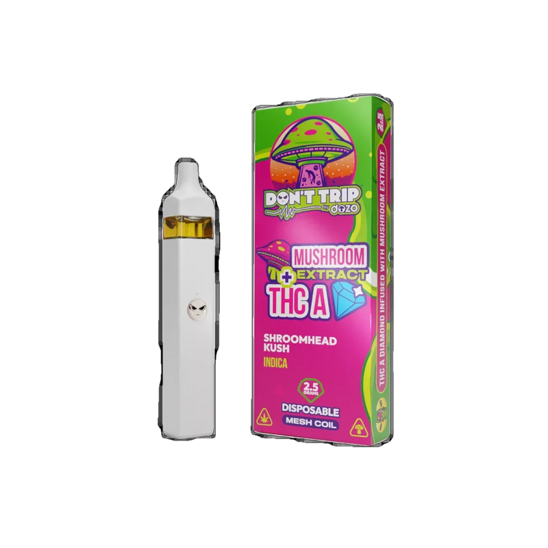 DOZO Don’t Trip 2.5g Mushroom Extract+THC-A Diamond Disposable Vape 1ct - Premium  from H&S WHOLESALE - Just $16! Shop now at H&S WHOLESALE