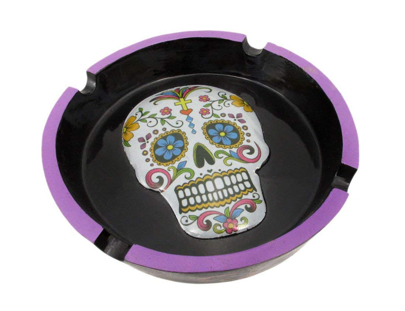 Multi Colored Day Of The Dead Ashtray 1ct