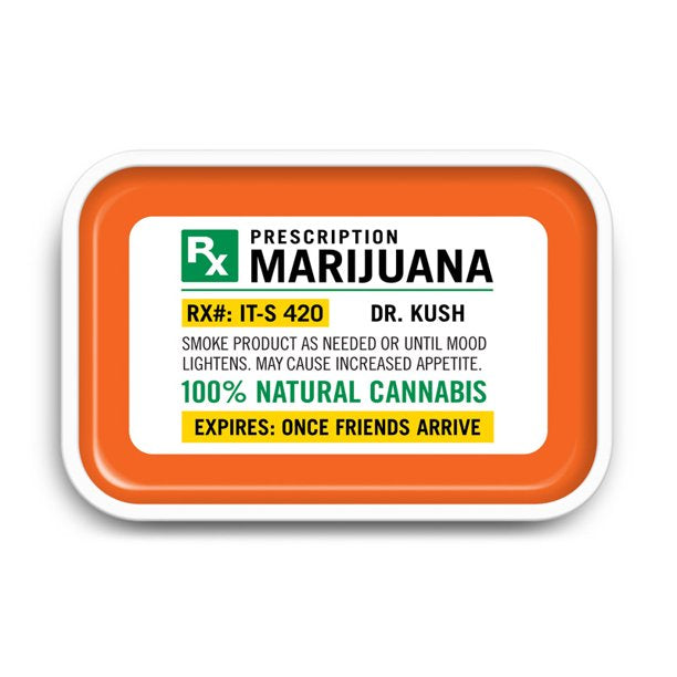 Prescription RX Marijuana Rolling tray 1ct