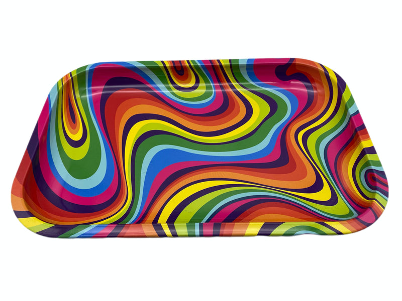 Rainbow Swirl Rolling Tray - Premium  from H&S WHOLESALE - Just $4! Shop now at H&S WHOLESALE