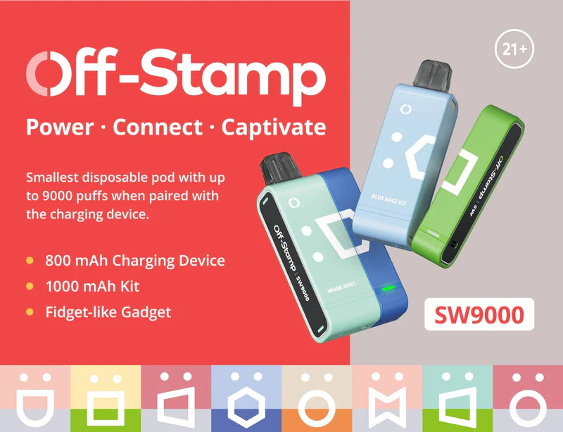 Off-Stamp SW9000 Puffs Kit Pods Powered By Lost Mary 5ct Pods Kit - Premium  from H&S WHOLESALE - Just $37.50! Shop now at H&S WHOLESALE