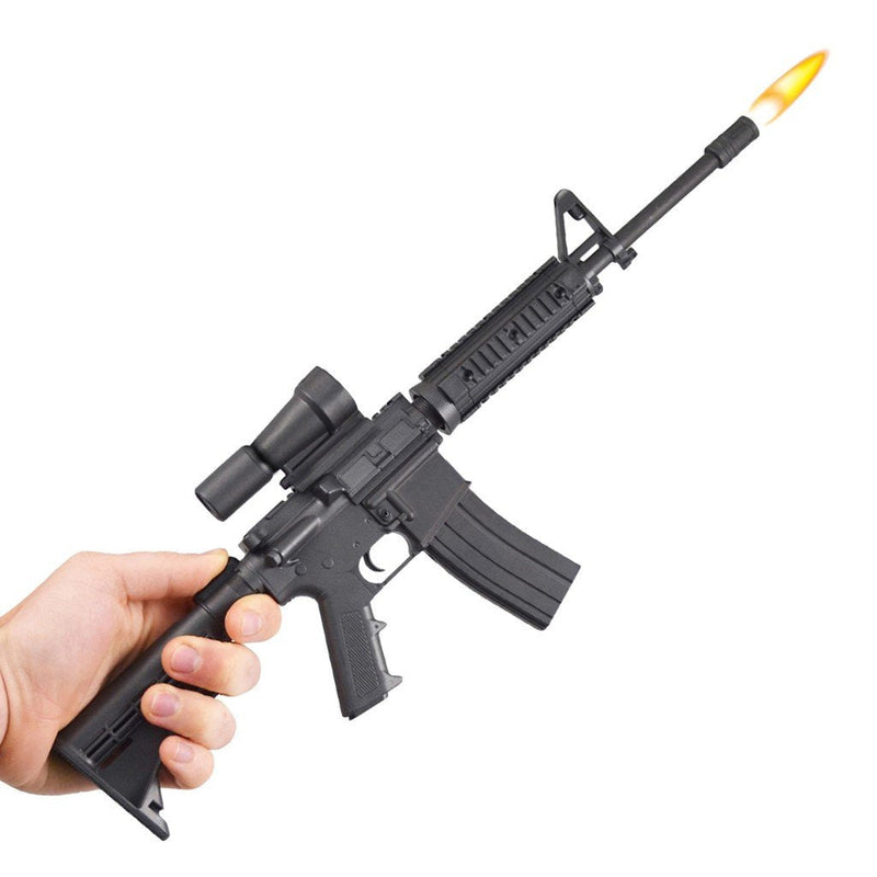 Pistol Double Barrel AR-15 Torch Lighter Rifle 12ct - Premium  from H&S WHOLESALE - Just $90! Shop now at H&S WHOLESALE