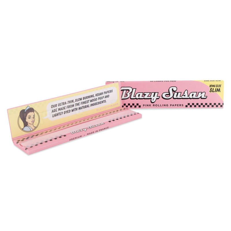 Blazy Susan Pink King Size Slim Paper 50ct Display - Premium  from H&S WHOLESALE - Just $29.99! Shop now at H&S WHOLESALE