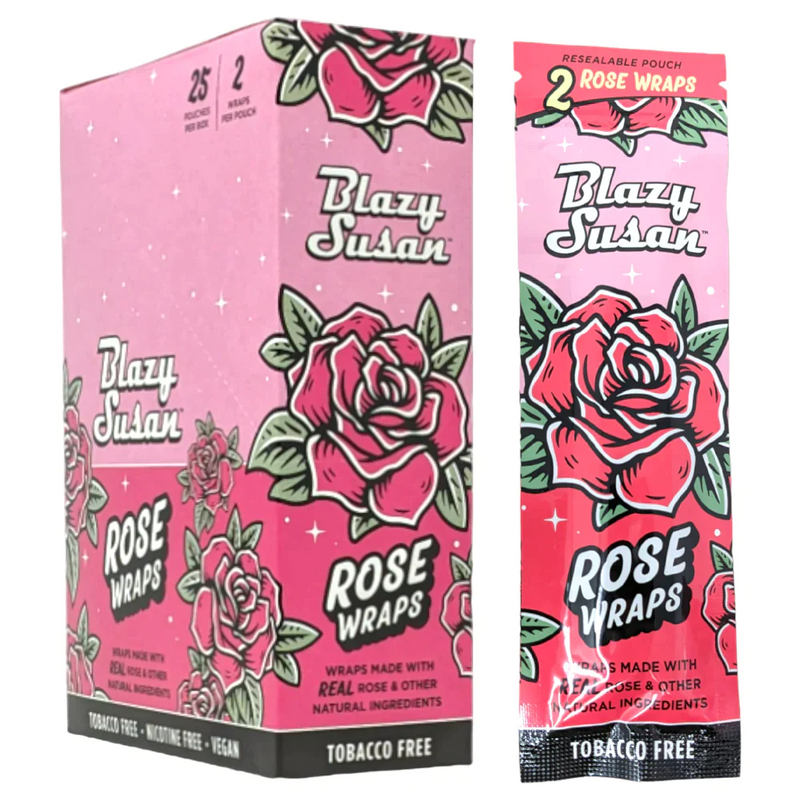 Blazy Susan Rose Wraps 2pk 25ct Display - Premium  from H&S WHOLESALE - Just $21! Shop now at H&S WHOLESALE