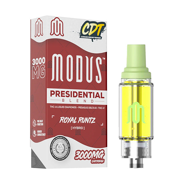 Modus Presidential Blend 3g THC-A+ Liquid Diamonds+ Delta 8+ THC-V Cartridge 1ct - Premium  from H&S WHOLESALE - Just $15! Shop now at H&S WHOLESALE