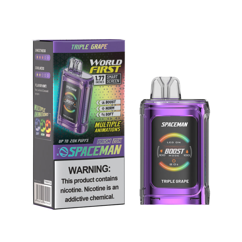 SpaceMan Prism Up To 20.000 Puffs 18ml 5% Nic World First Smart Touch Screen 5ct Display Disposable Vape - Premium  from H&S WHOLESALE - Just $45! Shop now at H&S WHOLESALE