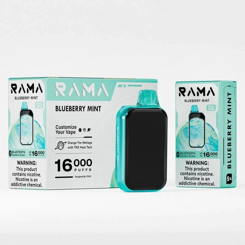 Yovo Rama 16k Puffs 5% Nic Bluetooth Screen 5ct Display - Premium  from H&S WHOLESALE - Just $38.75! Shop now at H&S WHOLESALE