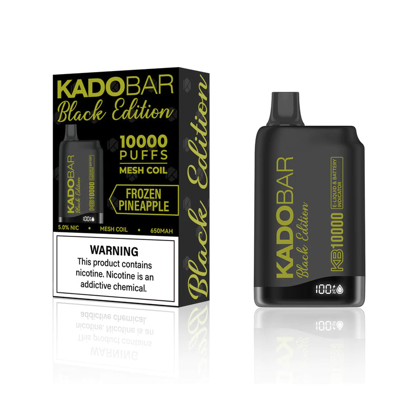 Kado Bar Black Edition 10,000 Puffs 5% Nic 18ml 5ct Disposable Vape - Premium  from H&S WHOLESALE - Just $37.50! Shop now at H&S WHOLESALE