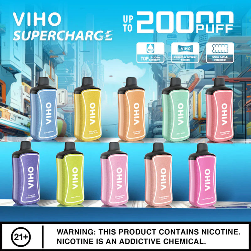 Viho Supercharge 20,000 Puffs 5ct Display Disposable Vape - Premium  from H&S WHOLESALE - Just $42.50! Shop now at H&S WHOLESALE