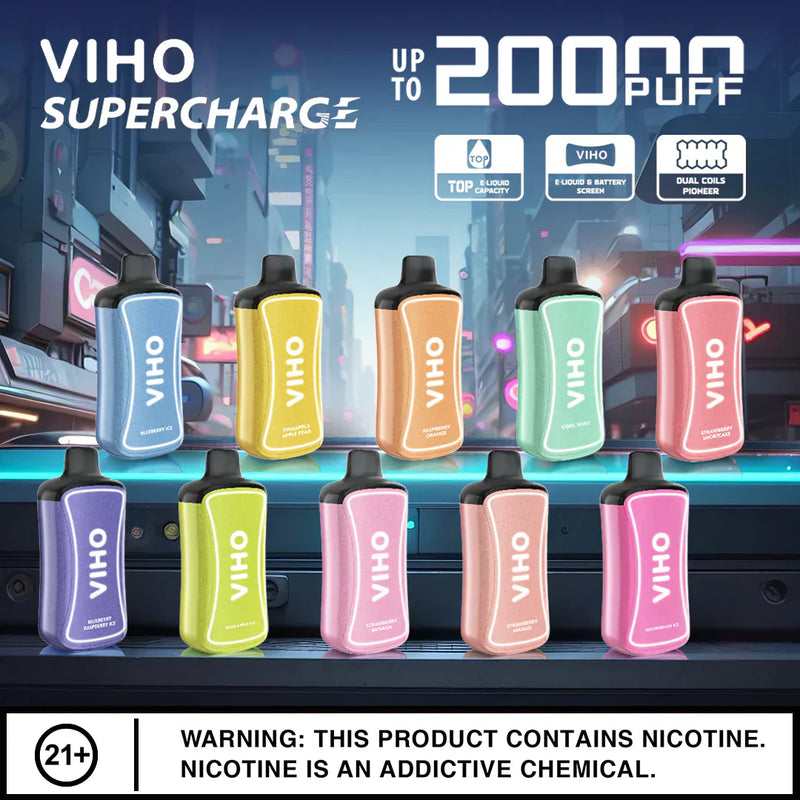 Viho Supercharge 20,000 Puffs 5ct Display Disposable Vape - Premium  from H&S WHOLESALE - Just $42.50! Shop now at H&S WHOLESALE