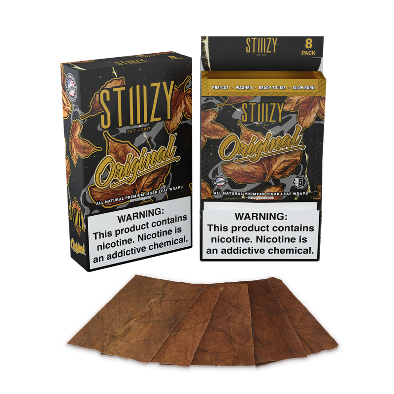 Stiiizy Premium All Natural Leaf Wrap 8ct Box - Premium  from H&S WHOLESALE - Just $30! Shop now at H&S WHOLESALE