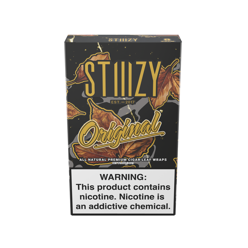 Stiiizy Premium All Natural Leaf Wrap 8ct Box - Premium  from H&S WHOLESALE - Just $30! Shop now at H&S WHOLESALE