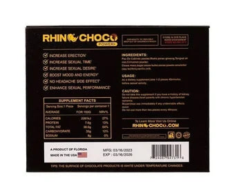 Rhino Choco Chocolate Enhancement For Male 12ct Display - Premium  from H&S WHOLESALE - Just $30! Shop now at H&S WHOLESALE