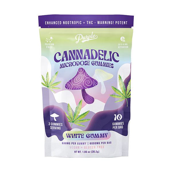 Purple Cannadelic Microdose Gummies 6000mg 10ct Gummies Per Pack 1ct mushroom ￼ - Premium  from H&S WHOLESALE - Just $16! Shop now at H&S WHOLESALE