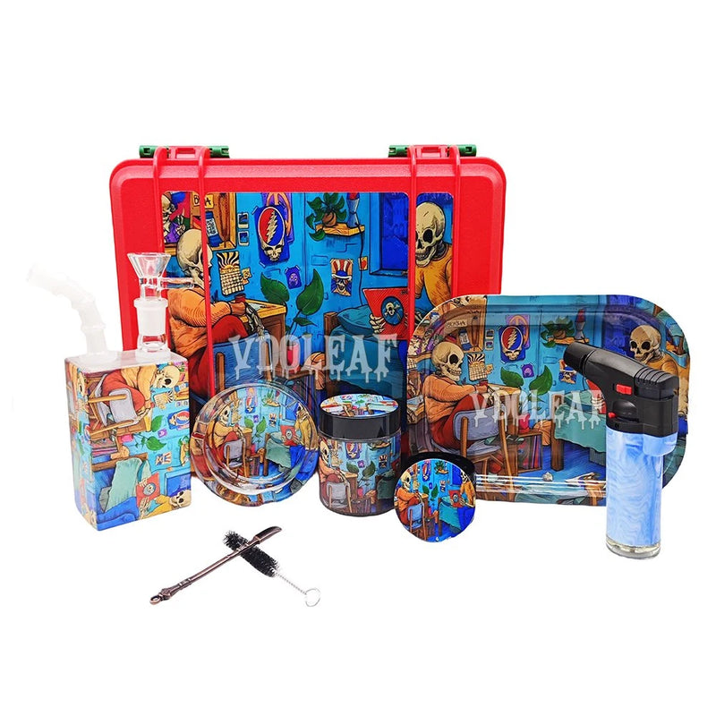 BIODEGRADABLE Bong Smoking Set 10pc Suitcase 1ct - Premium  from H&S WHOLESALE - Just $21.50! Shop now at Y&M WHOLESALE