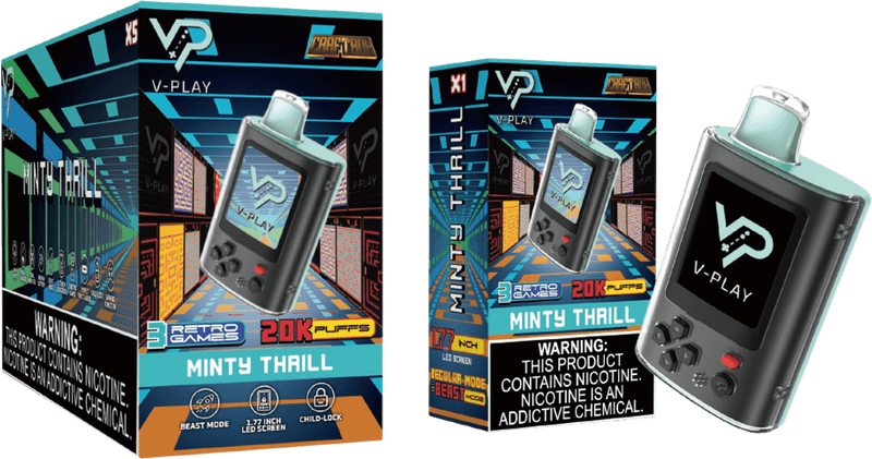 V-Play 20k Puffs Retro Games Disposable Vape 5ct Box by Craftbox - Premium  from H&S WHOLESALE - Just $45! Shop now at H&S WHOLESALE