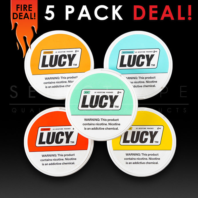 Lucy- Nicotine pouches 5ct ￼ - Premium  from H&S WHOLESALE - Just $19.75! Shop now at H&S WHOLESALE