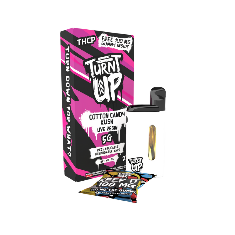 Turnt Up Keep It100 THC 5g Live Resin Disposable Vape 5ct Box - Premium  from H&S WHOLESALE - Just $65! Shop now at H&S WHOLESALE