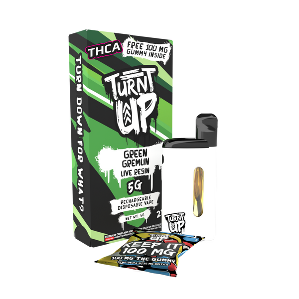 Turnt Up Keep It100 THC 5g Live Resin Disposable Vape 5ct Box - Premium  from H&S WHOLESALE - Just $65! Shop now at H&S WHOLESALE