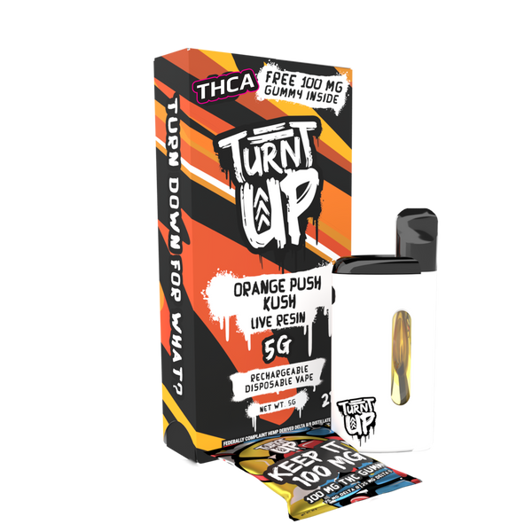 Turnt Up Keep It100 THC 5g Live Resin Disposable Vape 5ct Box - Premium  from H&S WHOLESALE - Just $65! Shop now at H&S WHOLESALE