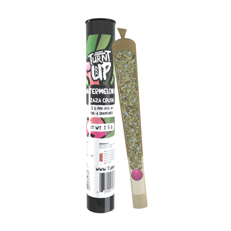 Turnt Up THC-A Diamond Prerolls Zaza Crush 75ct Box - Premium  from H&S WHOLESALE - Just $210! Shop now at H&S WHOLESALE