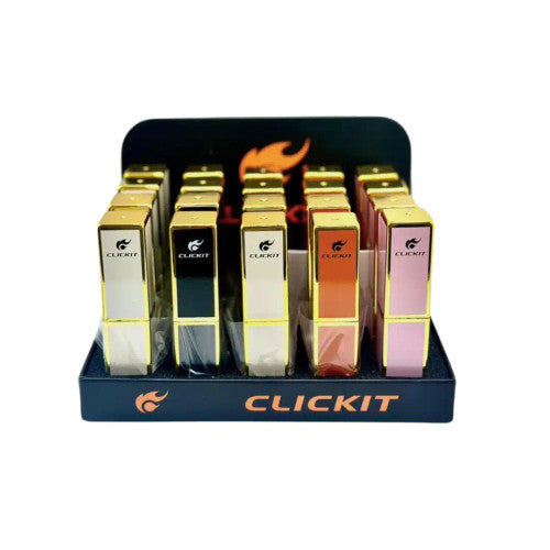 Clickit Lipstick Torch Lighter 20ct Box - Premium  from H&S WHOLESALE - Just $64! Shop now at H&S WHOLESALE