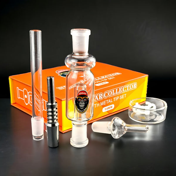 IDGAF Nectar Collector With Metal Tip 6pc Set 1ct 19mm - Premium  from H&S WHOLESALE - Just $12! Shop now at H&S WHOLESALE