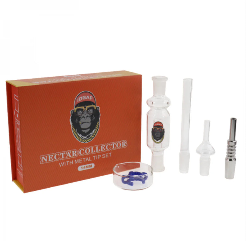 IDGAF Nectar Collector With Metal Tip 6pc Set 1ct 19mm - Premium  from H&S WHOLESALE - Just $12! Shop now at H&S WHOLESALE