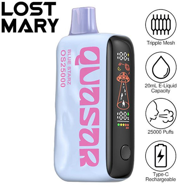 Lost Mary Quasar OS25000 Puffs 5% Nic 5ct Disposable Vape - Premium  from H&S WHOLESALE - Just $40! Shop now at H&S WHOLESALE