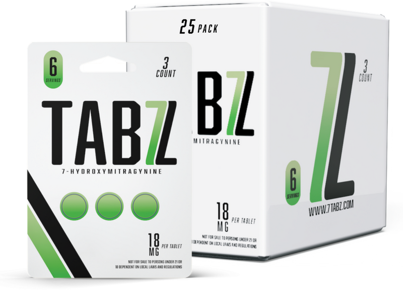 Tabz 7-hydroxymitragynine 3ct 18mg Per Tablet 10ct Box