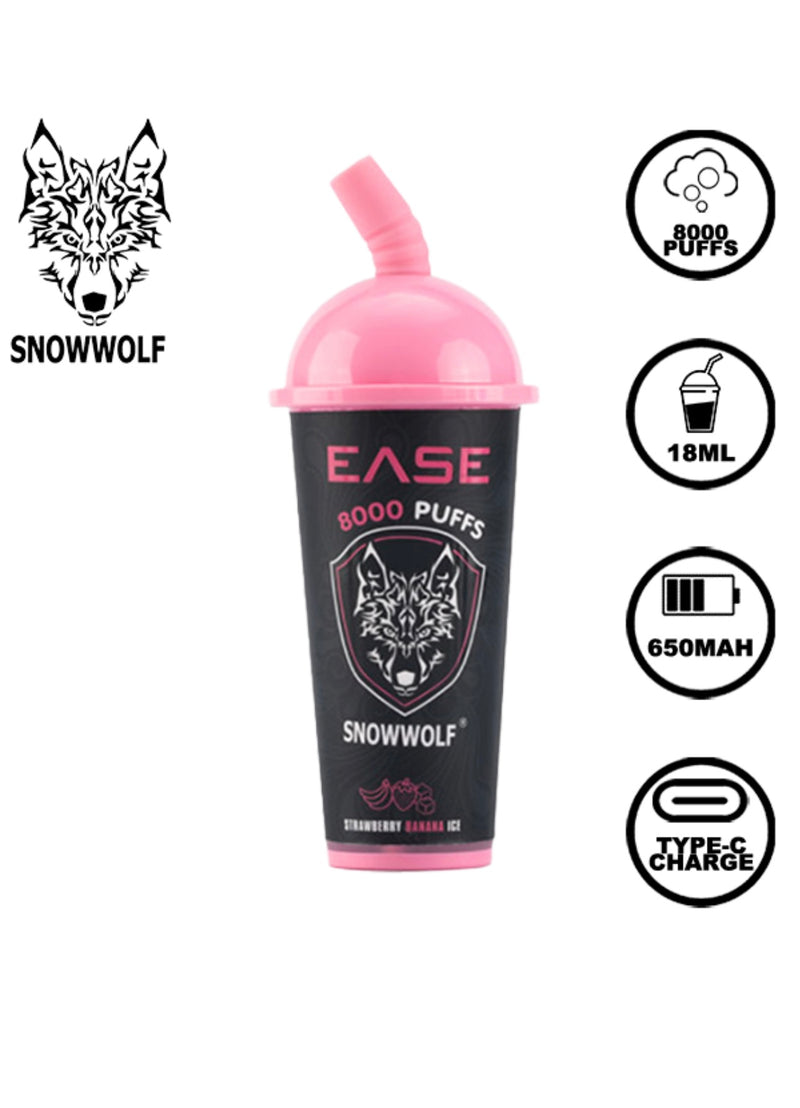 Snowwolf Ease 8000 Puffs 18ml 5% Nic 10ct Display Disposable Vape - Premium  from H&S WHOLESALE - Just $75.00! Shop now at H&S WHOLESALE